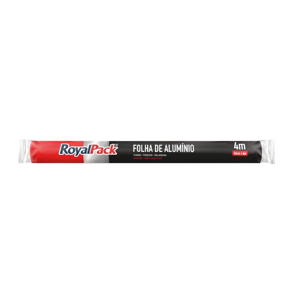 Papel Alumínio RoyalPack 45cmX4,0m - Embalagem com 25 Unidades