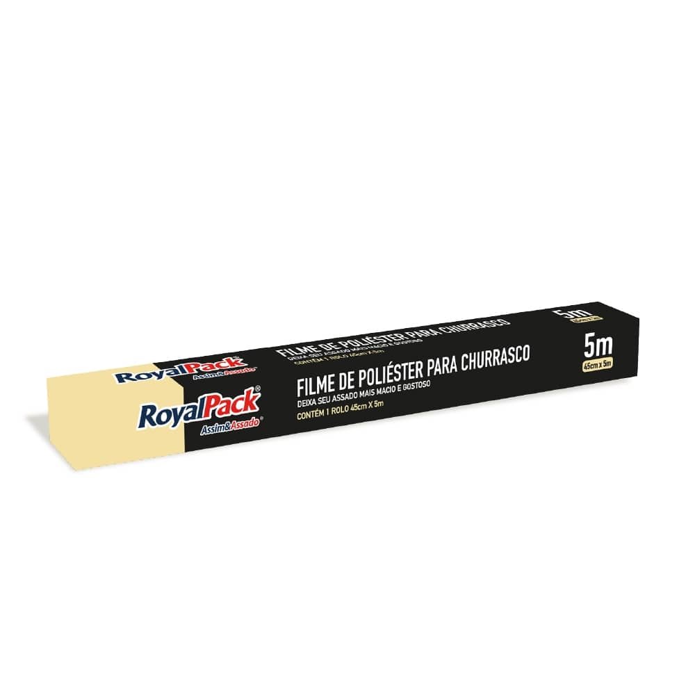 Filme Poliester RoyalPack para Churrasco 45cmX5,0m - Embalagem com 25 Unidades