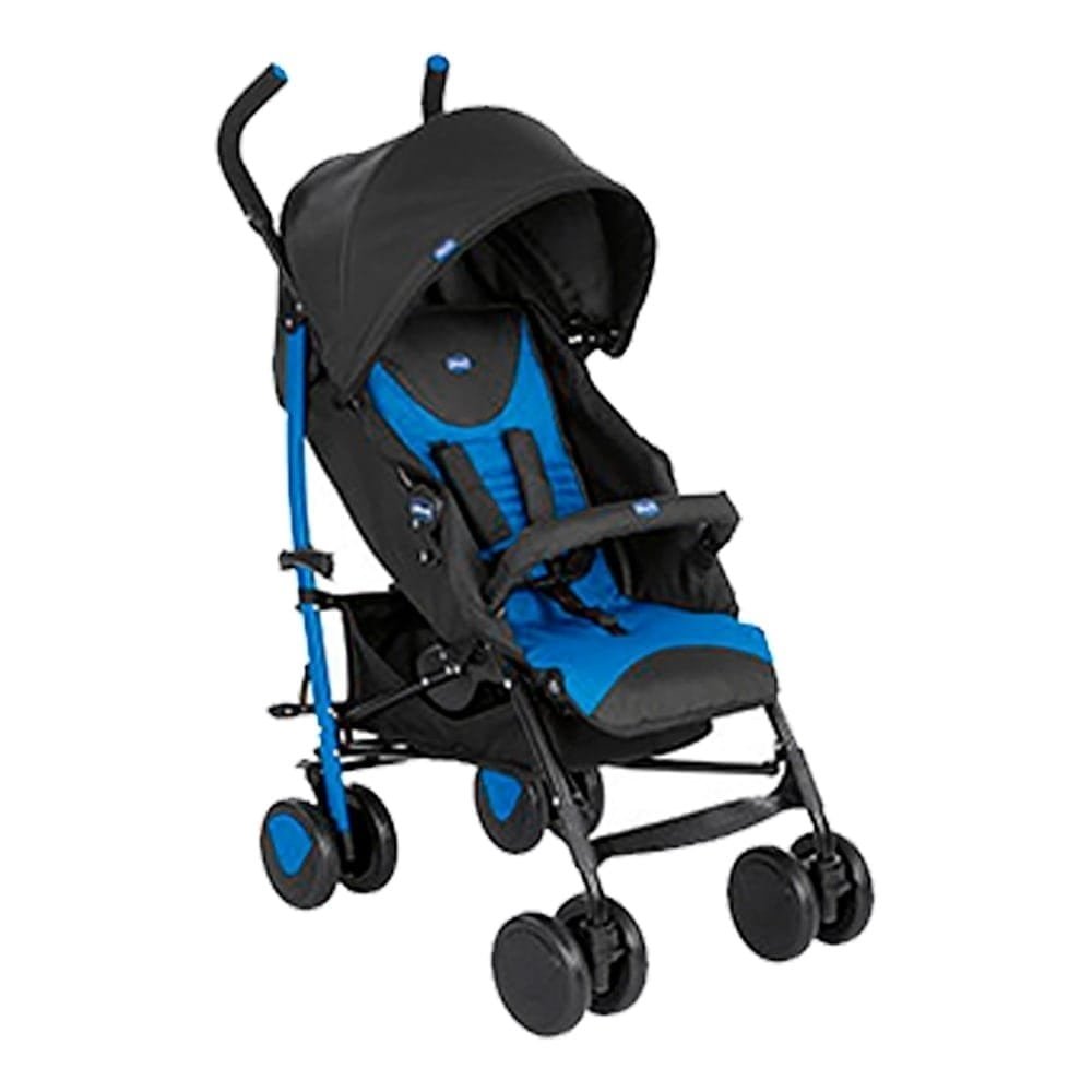 Carrinho Chicco Echo com Bumper Bar Mr. Blue Preto/Azul