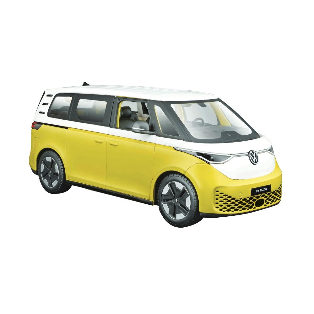 Carrinho Maisto 1:24 VW 2023 ID Buzz Branco/Amarelo