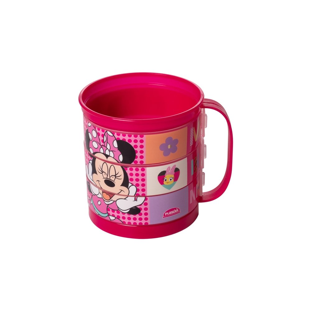 Caneca Giratória Plasútil Minnie 360ml - Embalagem com 12 Unidades (SORTIDAS)