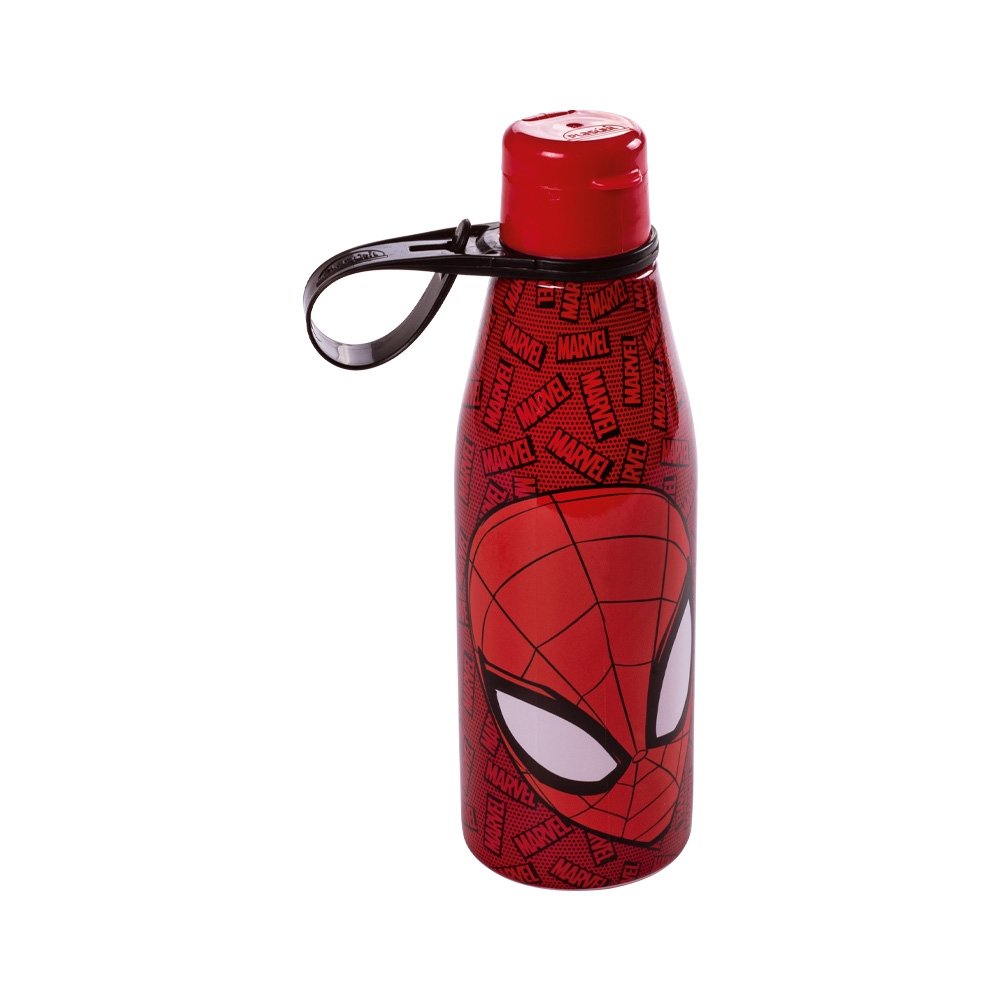 Garrafa Plasútil Abre Fácil Homem-Aranha 530ml - Embalagem com 8 Unidades
