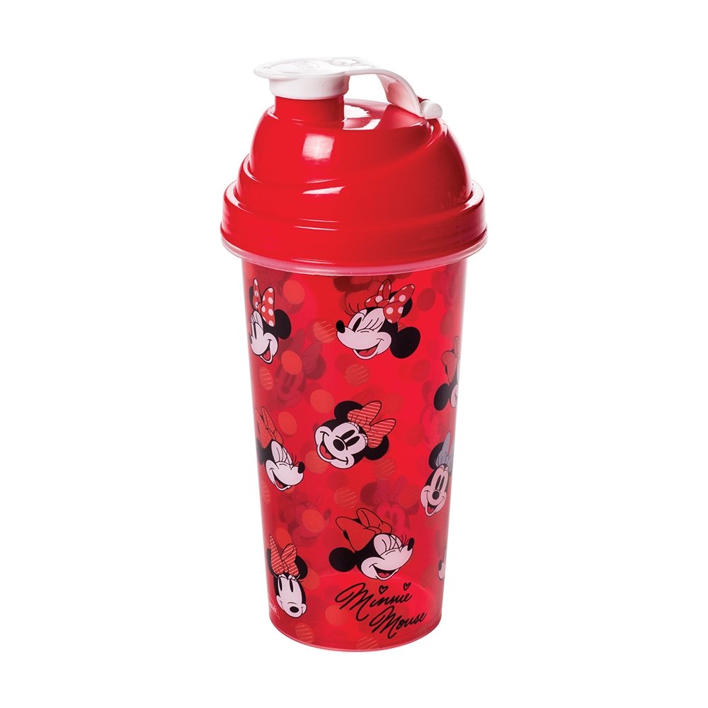 Shakeira Plasútil Minnie 580ml com Tampa Fechada - Embalagem com 14 Unidades