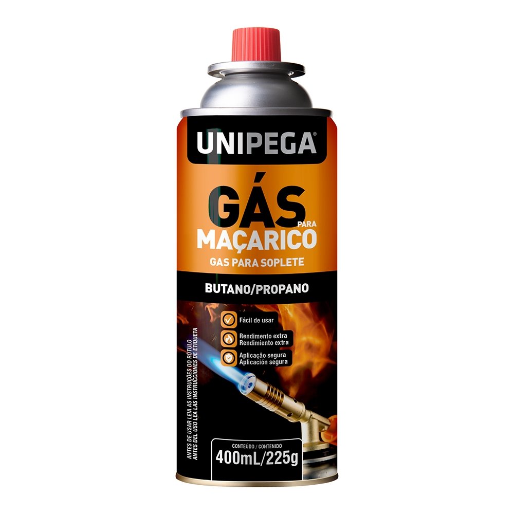 Gás para Maçarico Unipega 400ml/225g