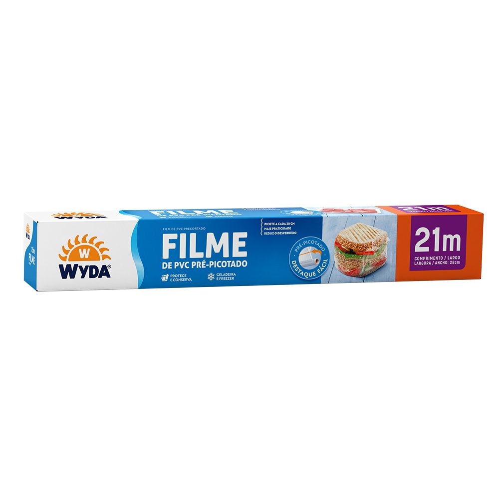 Filme PVC Wyda 28cmx21m - Embalagem com 25 Unidades