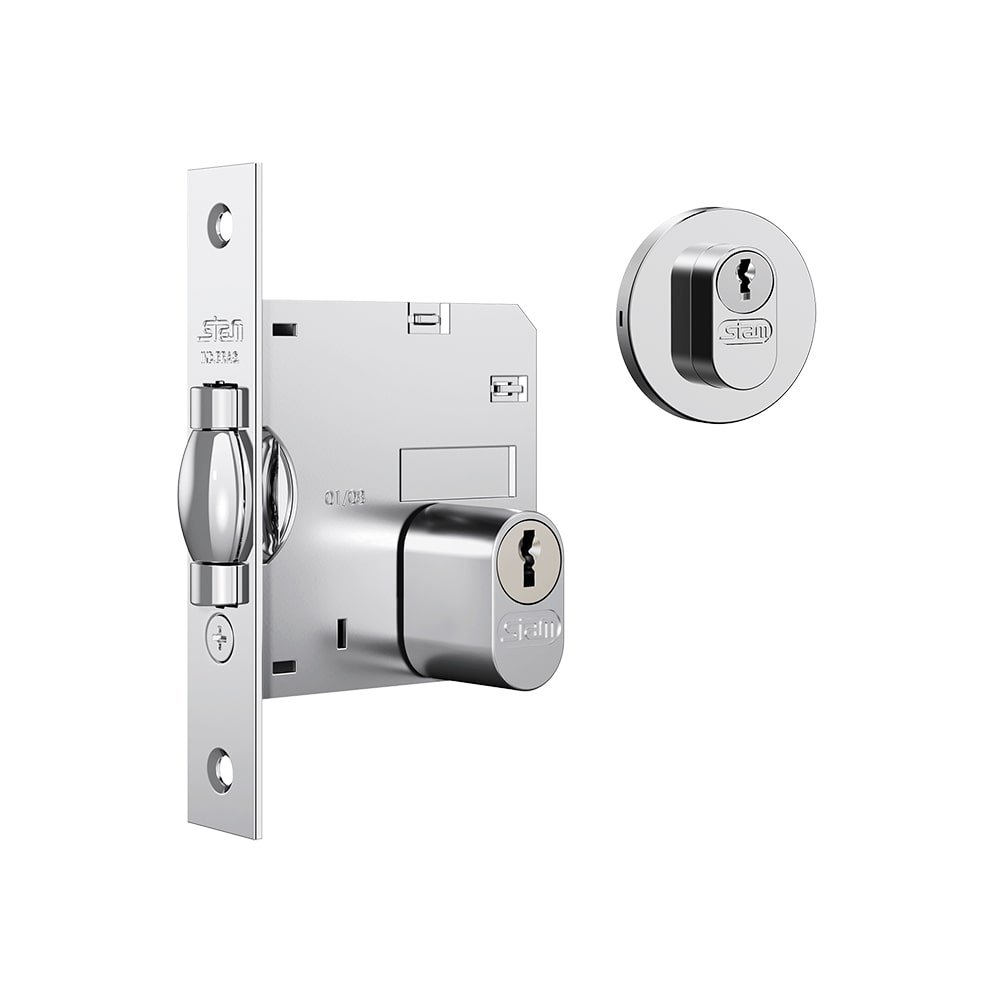 Fechadura Stam 1005 Trinco Rolete Roseta Redonda Inox