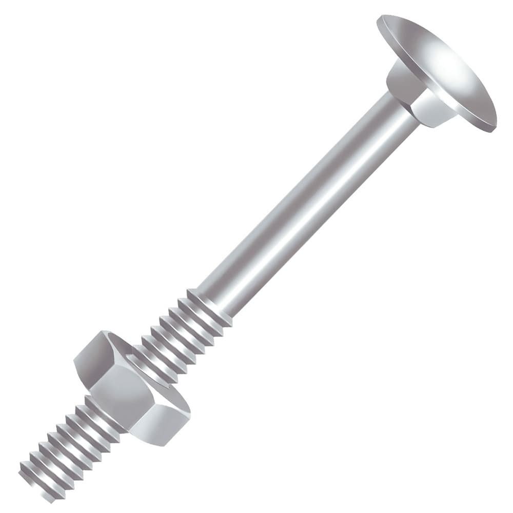 Parafuso Ciser Frances Zincado com Porca 5/16X2 - Embalagem com 2a00 Unidades