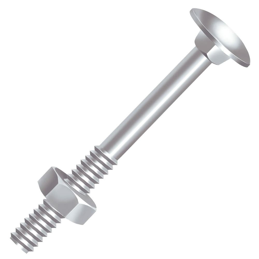 Parafuso Ciser Frances Zincado com Porca 5/16X5 - Embalagem com 100 Unidades