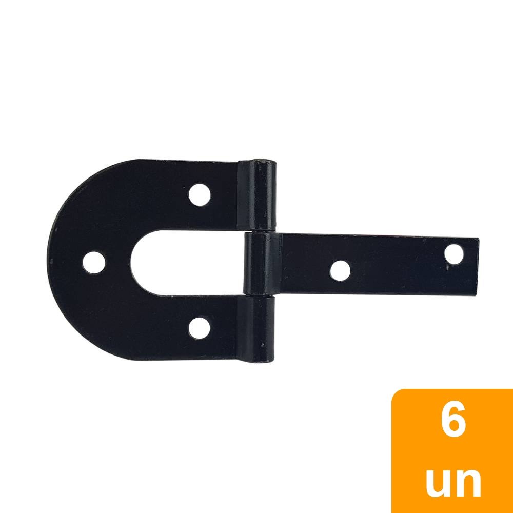 Dobradiça Porteira famastil N3 280x100mm - Embalagem com 6 Unidades
