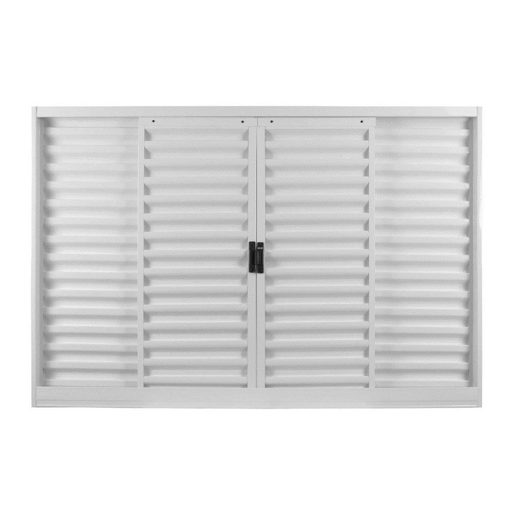 Janela de Aço MGM Veneziana RQ70MM 4 Folhas 100x150cm Branco