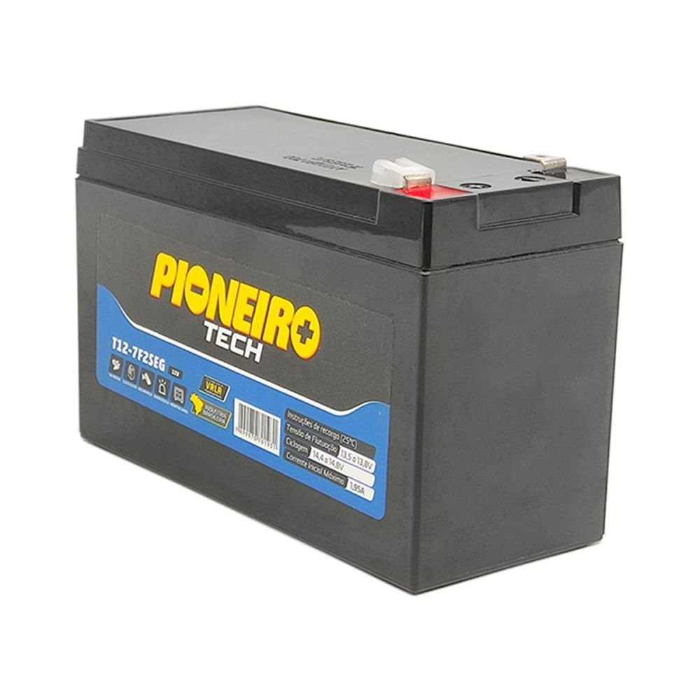 Bateria para Segurança/Nobreak Pioneiro T12-7F2SEG, 12V-7Ah | eFácil