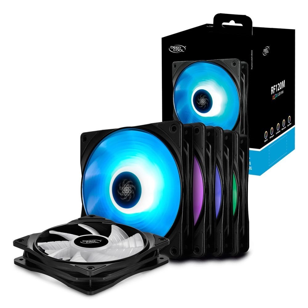 Kit Cooler Fan Deepcool RF120M, 5 Unidades, 120mm, RGB DPFRGBRF120