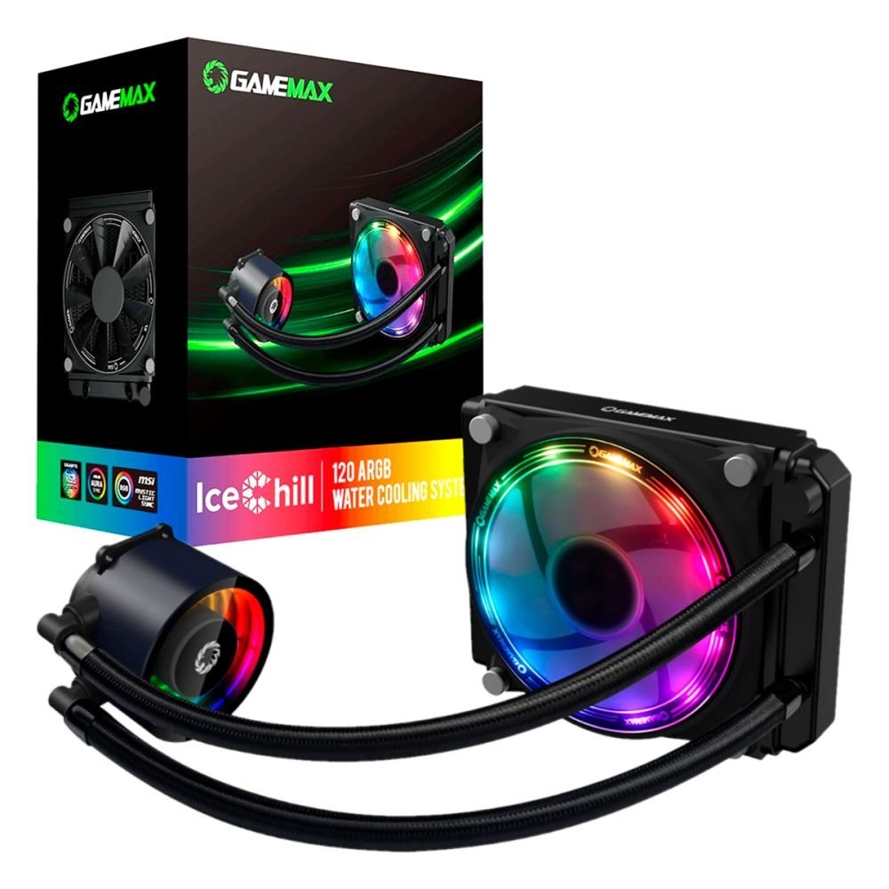 Water Cooler Gamemax Ice Chill 120, ARGB, Intel/AMD, 120mm, Preto eFácil