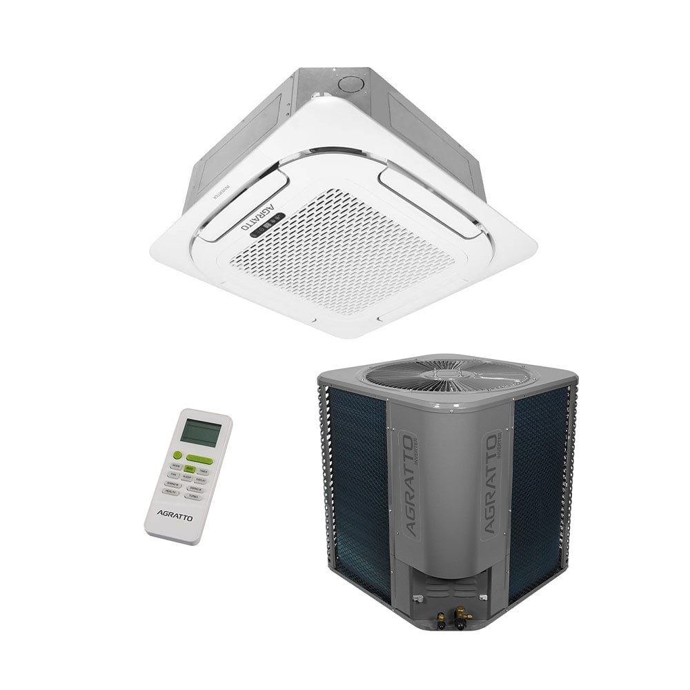 Ar Condicionado Split Cassete Inverter R-32 Agratto 36000 Btus Frio 220V Monofasico LCI36F