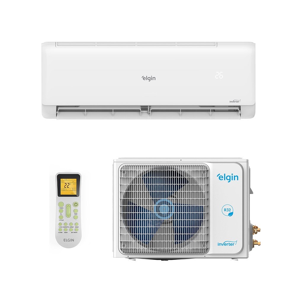 Ar Condicionado Split Hi Wall - Inverter R-32 - Eco II Wifi - Elgin - 12.000 BTUs - Quente