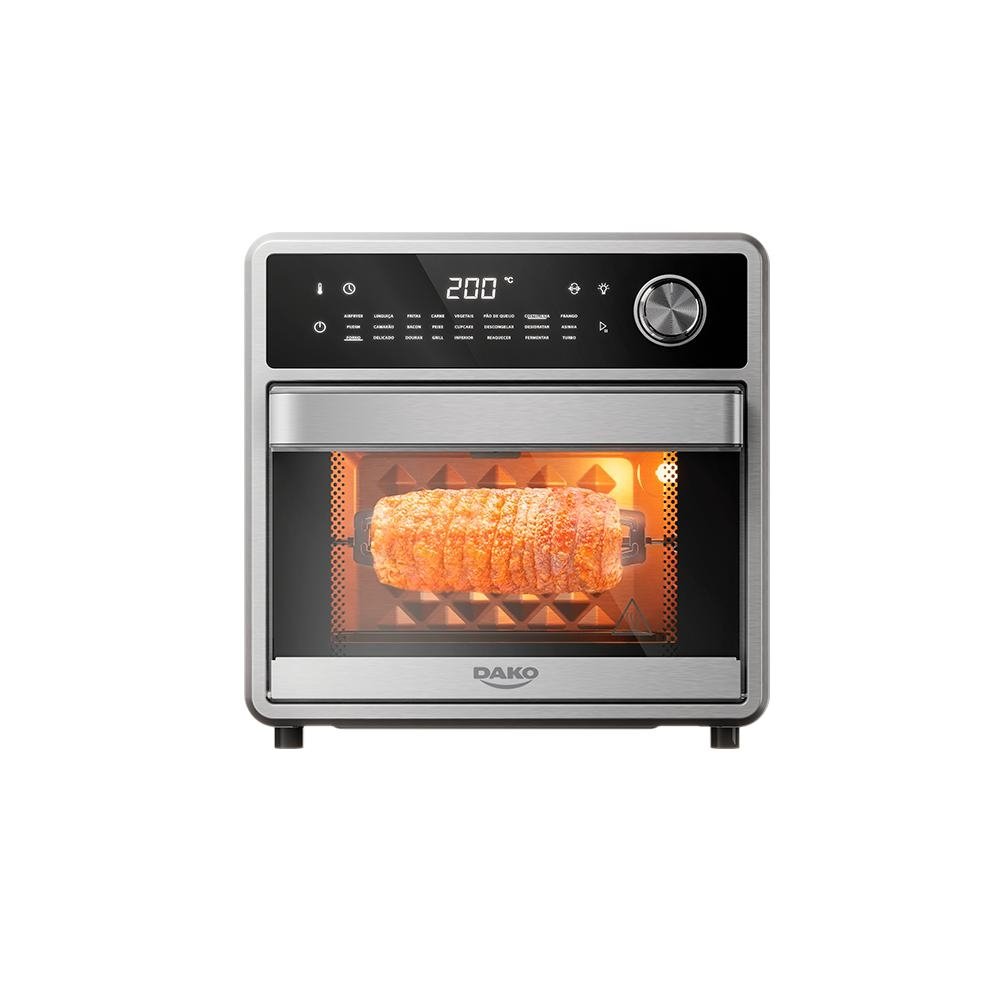 Forno Fryer Dako Inox 2 em 1 com Painel Digital 15 L 127V