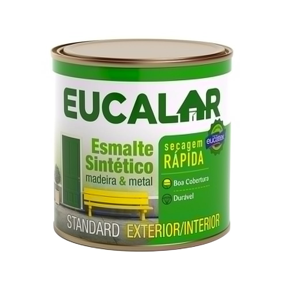 Tinta Esmalte Eucalar Brilhante Alumínio 225ml