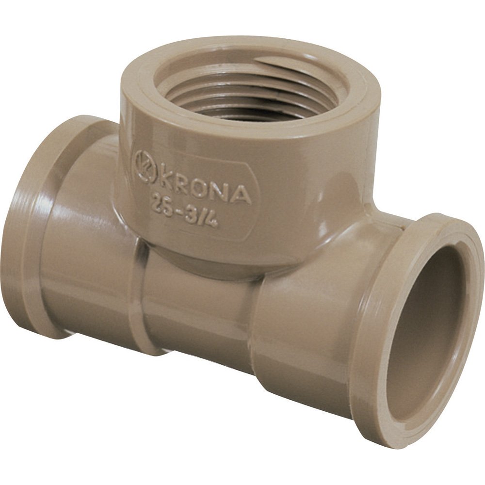 Tee Soldável Krona com Rosca 20x1/2 - Embalagem com 20 Unidades