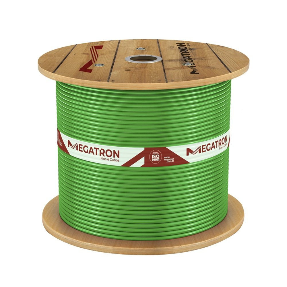 Cabo Flexível Megatron 1,5mm x 1400m Bobina 750V Verde