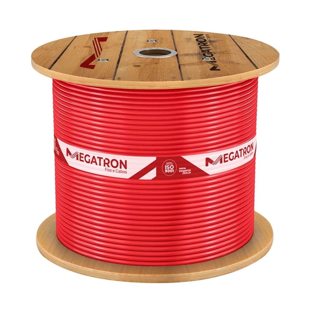 Cabo Flexível Megatron 2,5MMx1000M Bobina 750V Vermelho