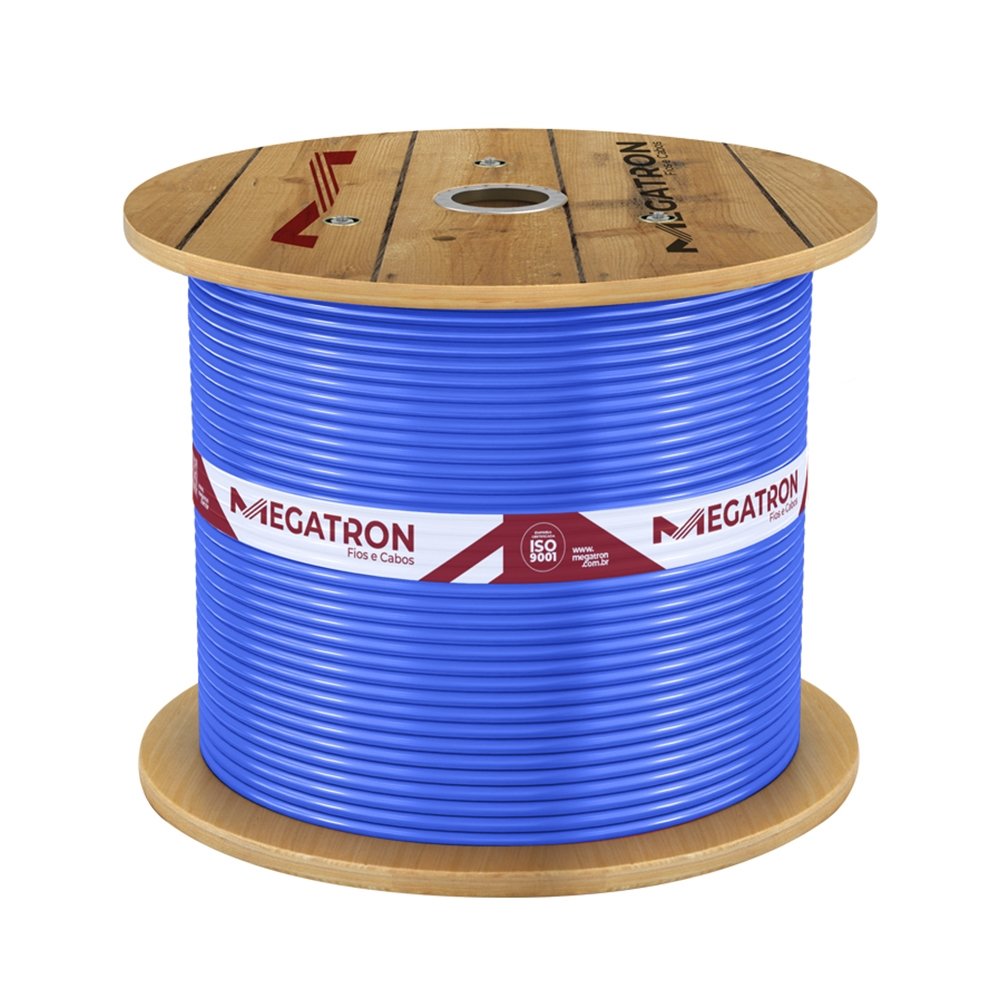 Cabo Flexível Megatron 4MMx800M Bobina 750V Azul