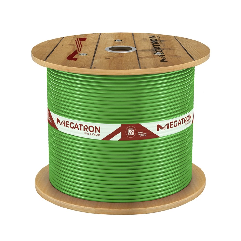 Cabo Flexível Megatron 6MMx500M Bobina 750V Verde