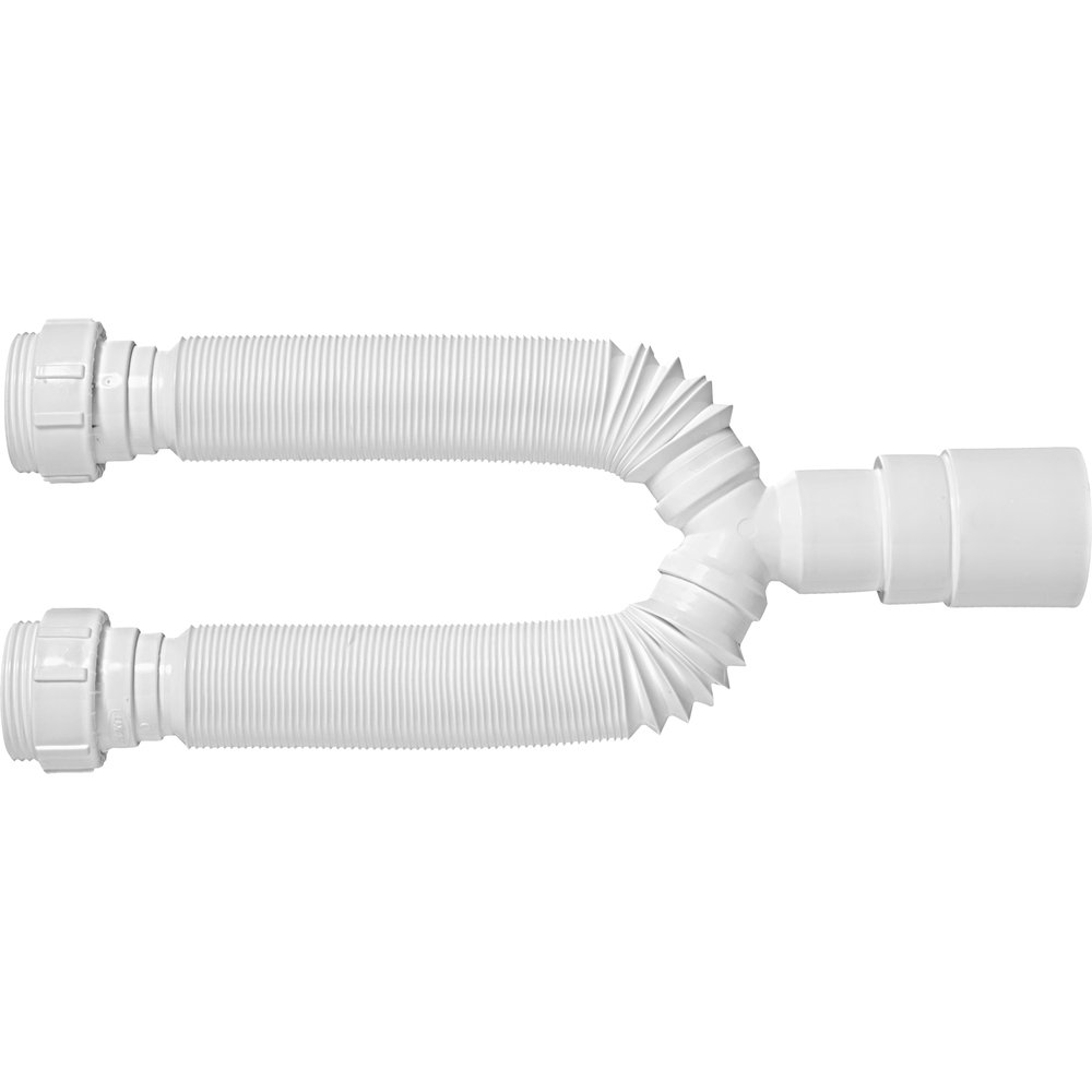 Sifão Blukit Extensivel Universal Duplo Dn38/40/48/50 Branco