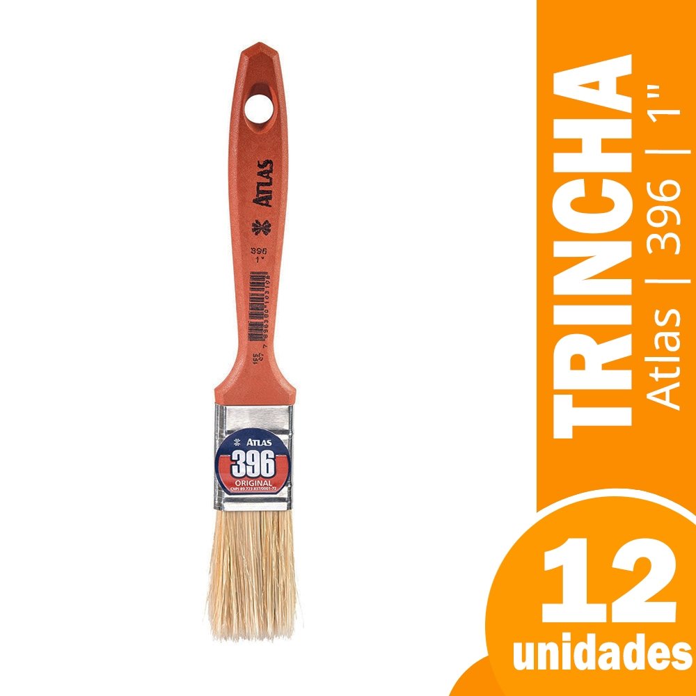 Trincha 396 1" Emb. c/ 12 un. - Atlas