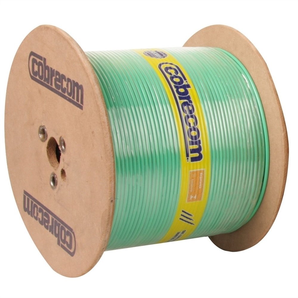 Cabo Antichama Flexível Cobrecom 750V 6mmx500m Bobina Verde