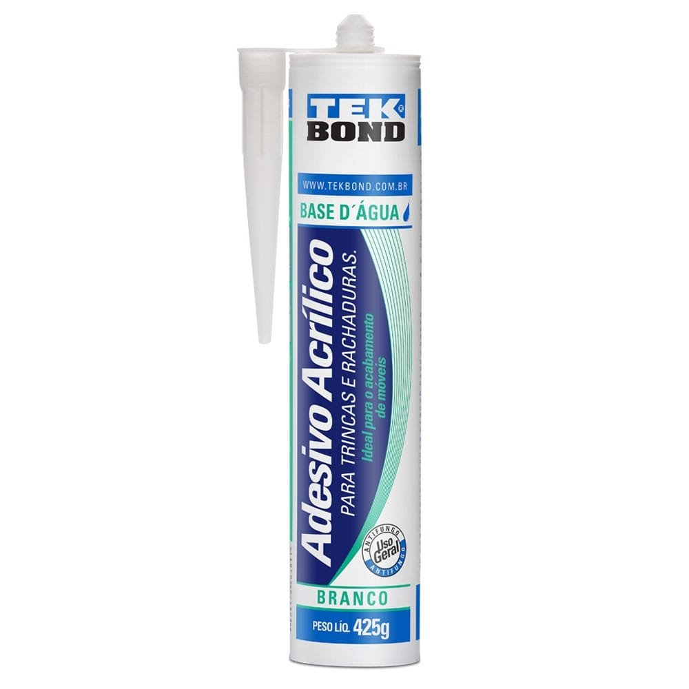 Selante Acrílico Sela Trinca Branco Tekbond 425g/280ml