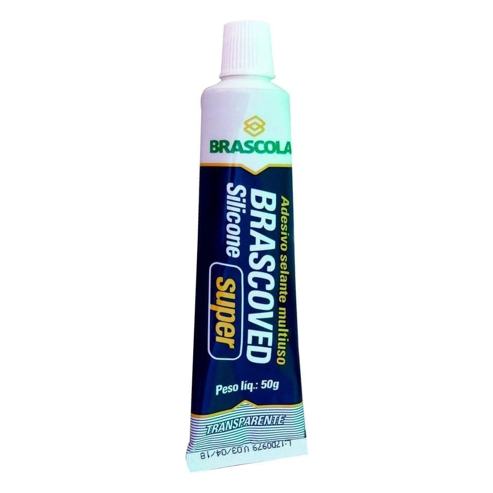 Silicone Acético Brascoved Transparente Colmeia 50g - Embalagem com 16 Unidades