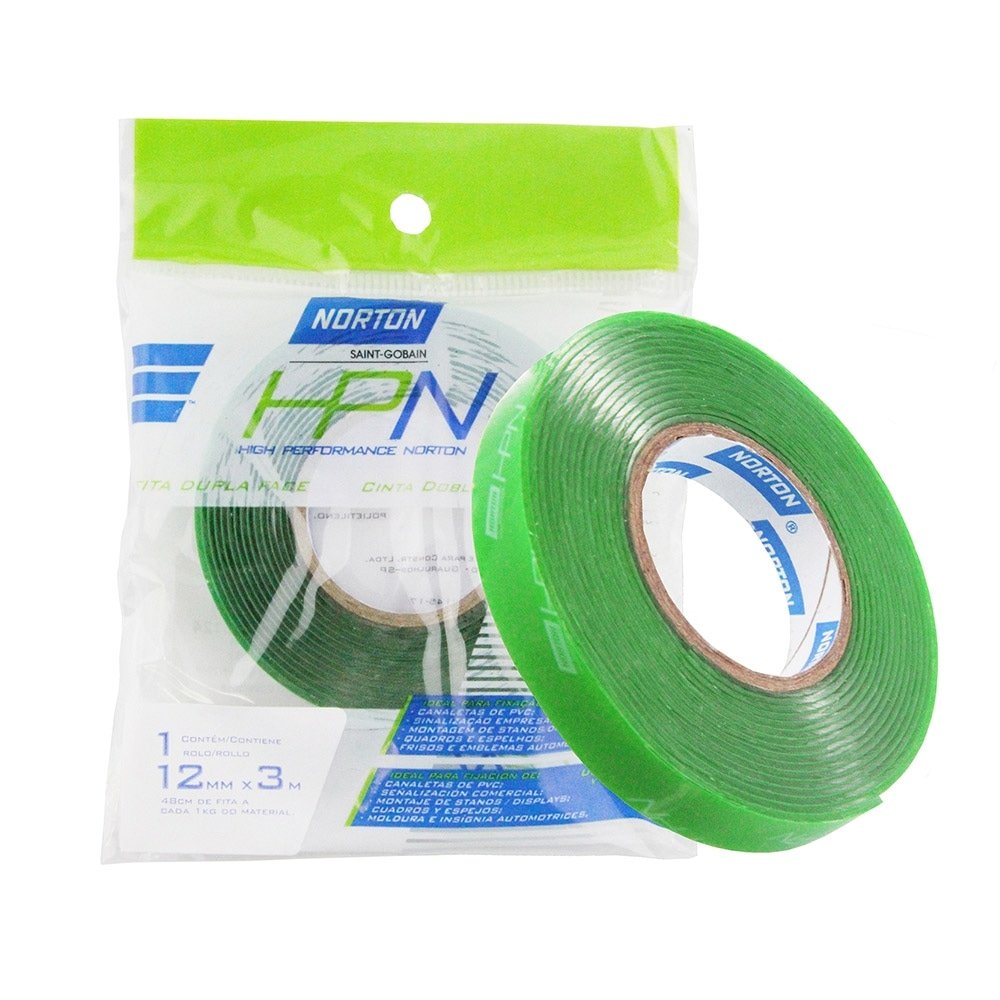 Fita Dupla Face Norton Transparente HPN 12mm x 3m