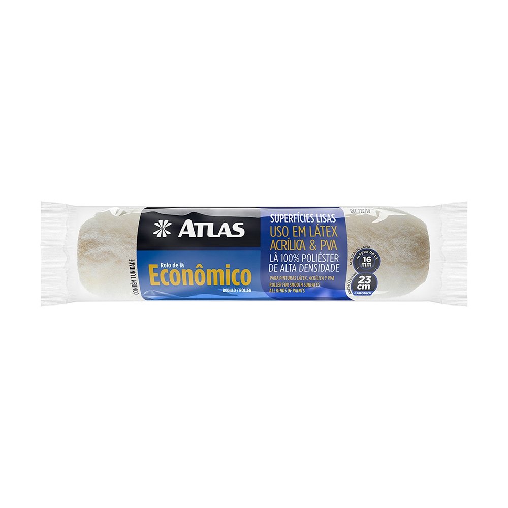 Rolo de Lã Sintético Atlas Econômico 773/19 23cm