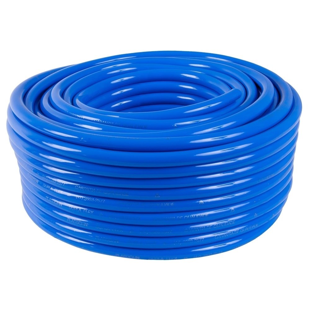 Mangueira Jardim Plasbohn Duplaflex Recapada 1/2x2mm Azul 50 Metros