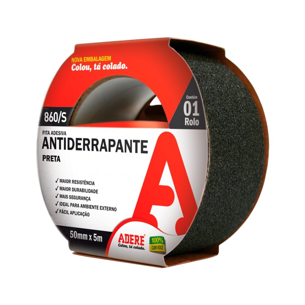 Fita Antiderrapante Adere 50mmx5m Preto