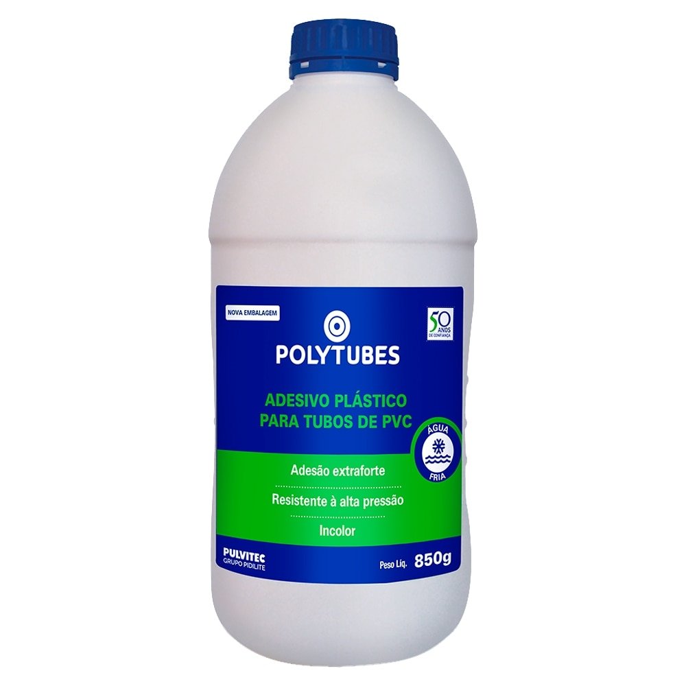 Adesivo Cola Pulvitec PVC Polytubes 850g