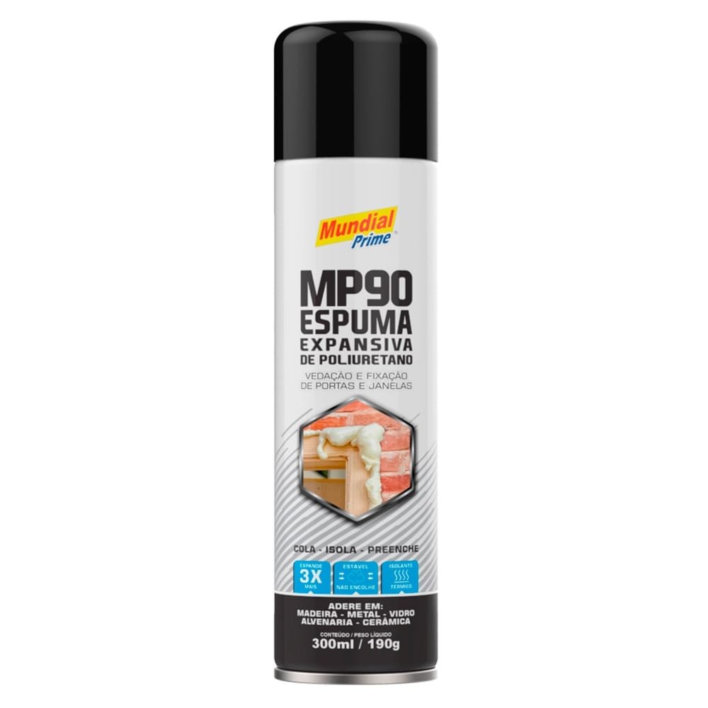 Espuma Expansiva PU MP90 Mundial Prime 300ml/190g