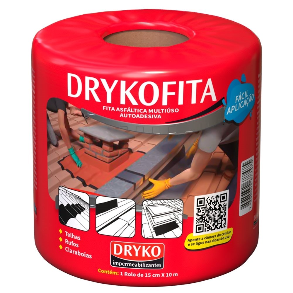 Drykofita Fita Aluminizada Impermeabilizante Dryko 15cmx10m
