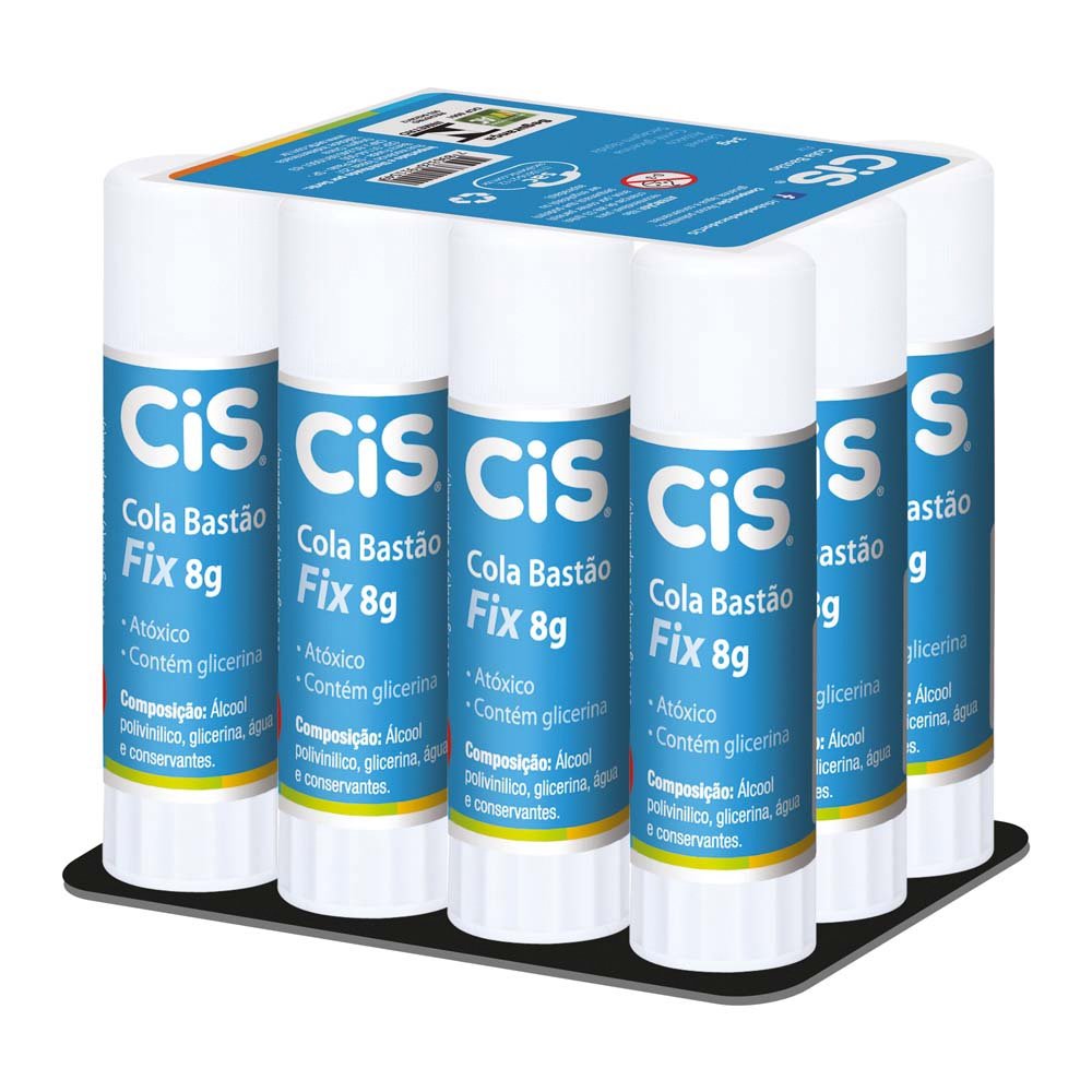 Cola Bastão Cis Fix 8g - Embalagem com 12 Unidades