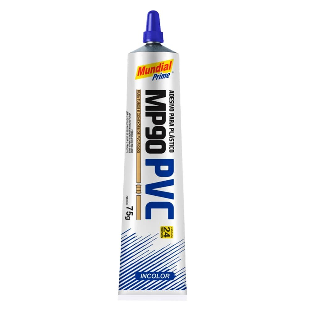 Adesivo Cola PVC MP90 Mundial Prime 75g - Embalagem com 24 Unidades