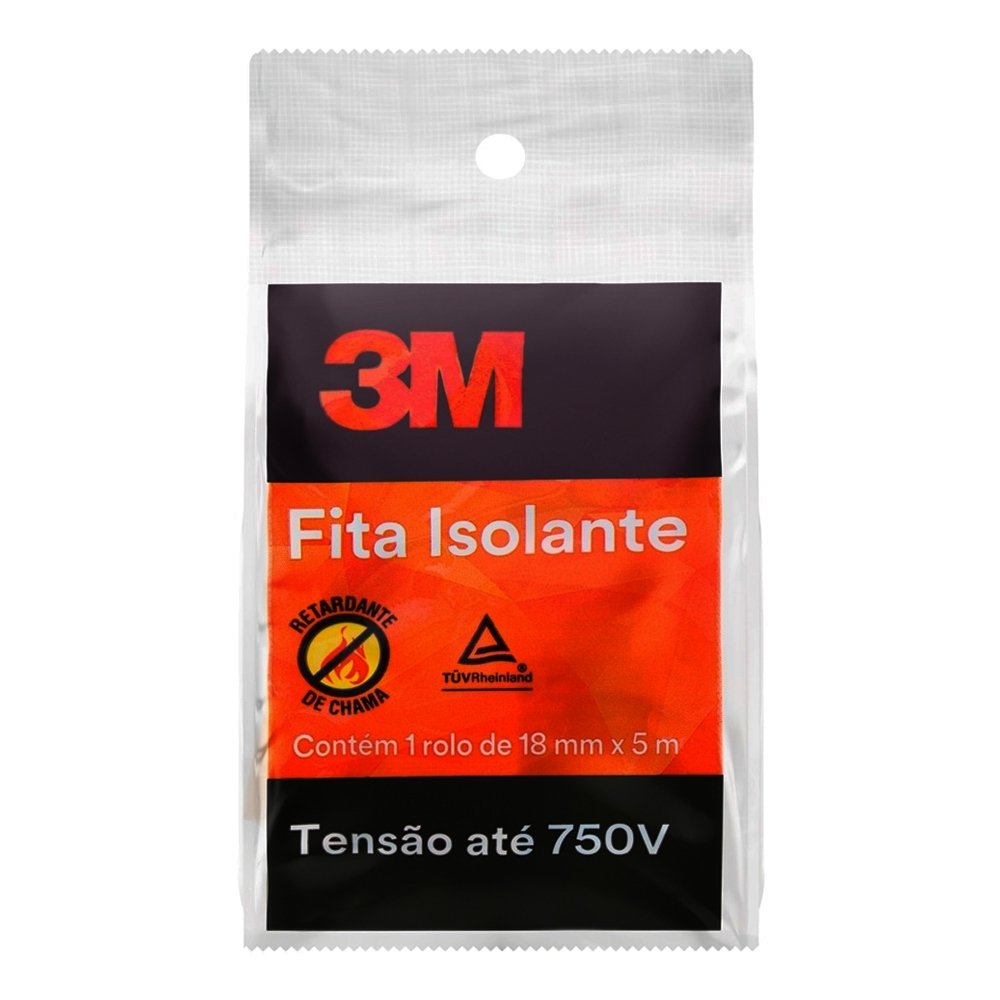 Fita Isolante 3M 18mm x 5m - Embalagem com 24 Unidades