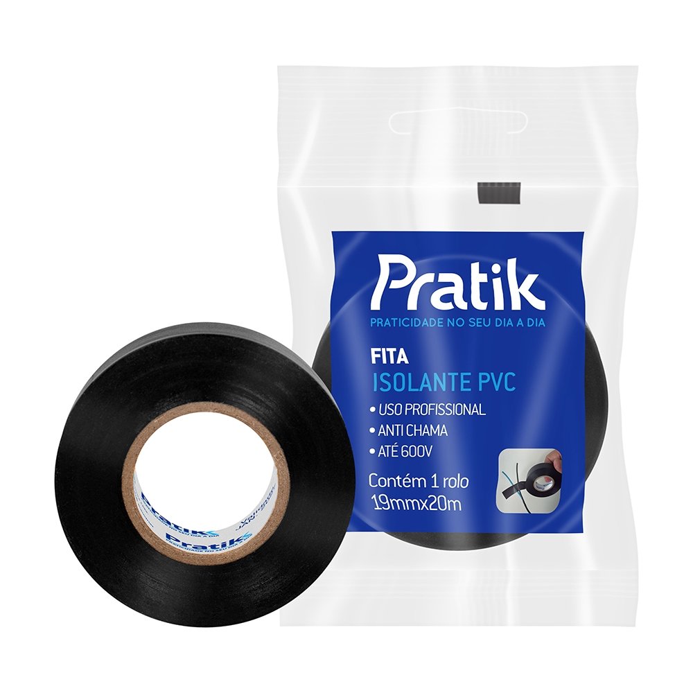 Fita Isolante Pratik 19mmx20m Preta SM