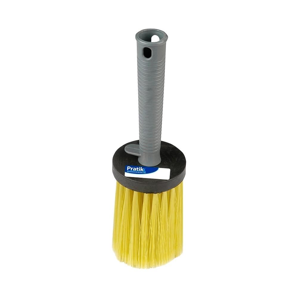 Broxa Pratik Redonda Cabo Plástico 7,5cm - Embalagem com 6 Unidades