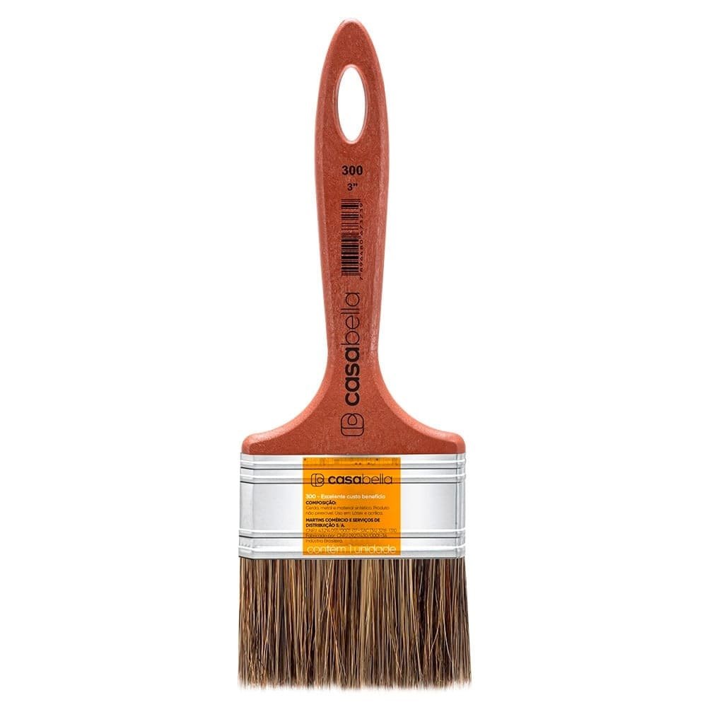 Trincha Casabella 300 3P Látex/Acrílica - Embalagem com 12 Unidades