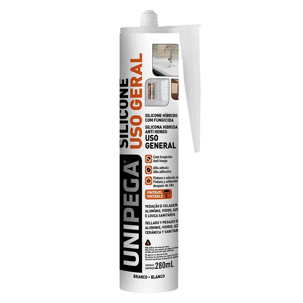 Silicone Híbrido Unipega Branco 280ml