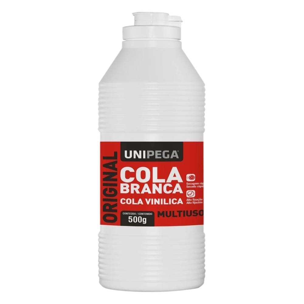 Cola Branca Unipega 500g - Embalagem com 12 Unidades