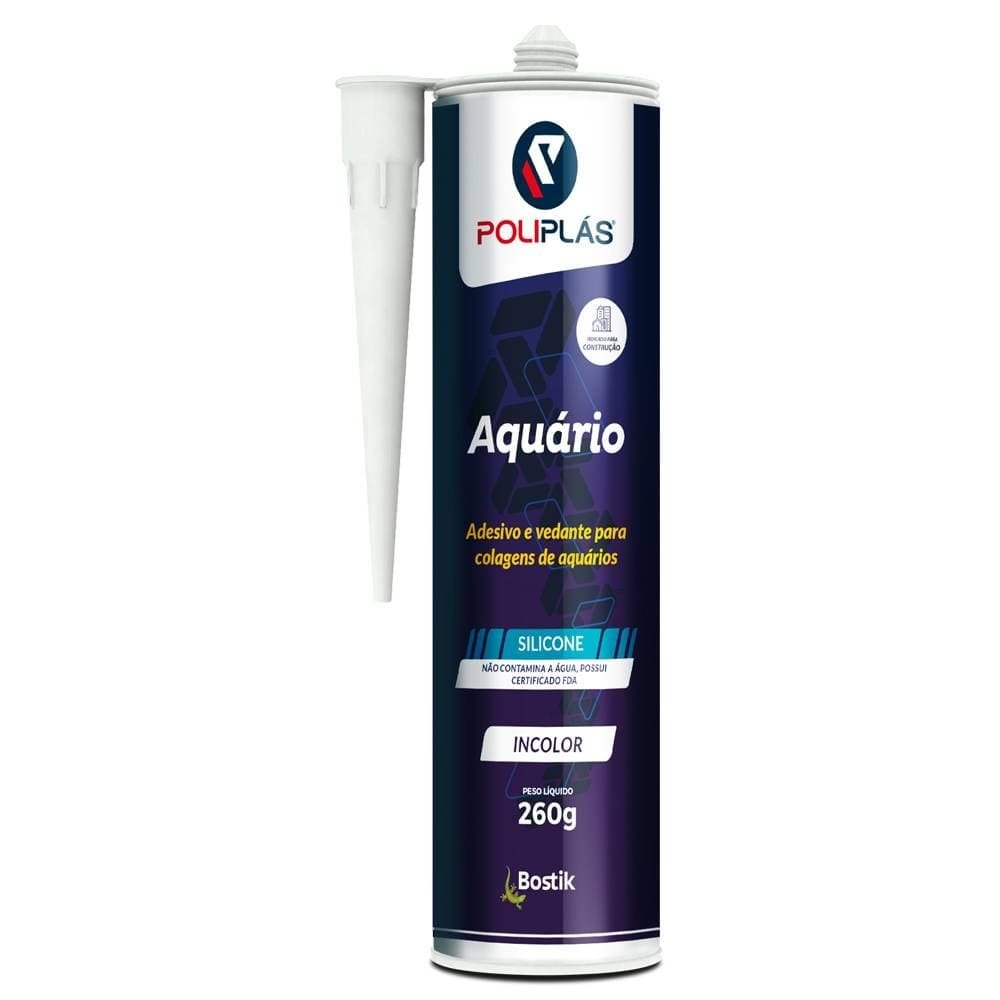 Silicone Poliplás Aquário Incolor 260g