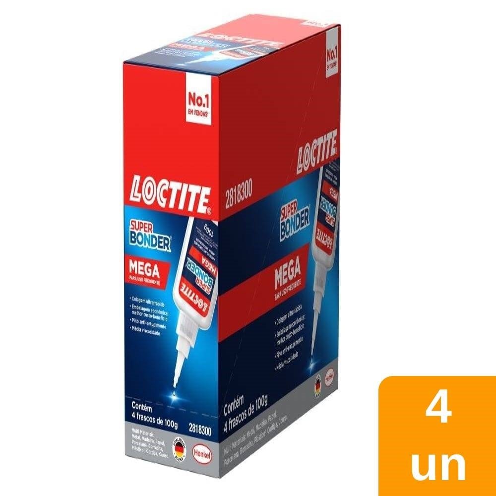 Cola Super Bonder Mega 100g - Embalagem com 4 Unidades