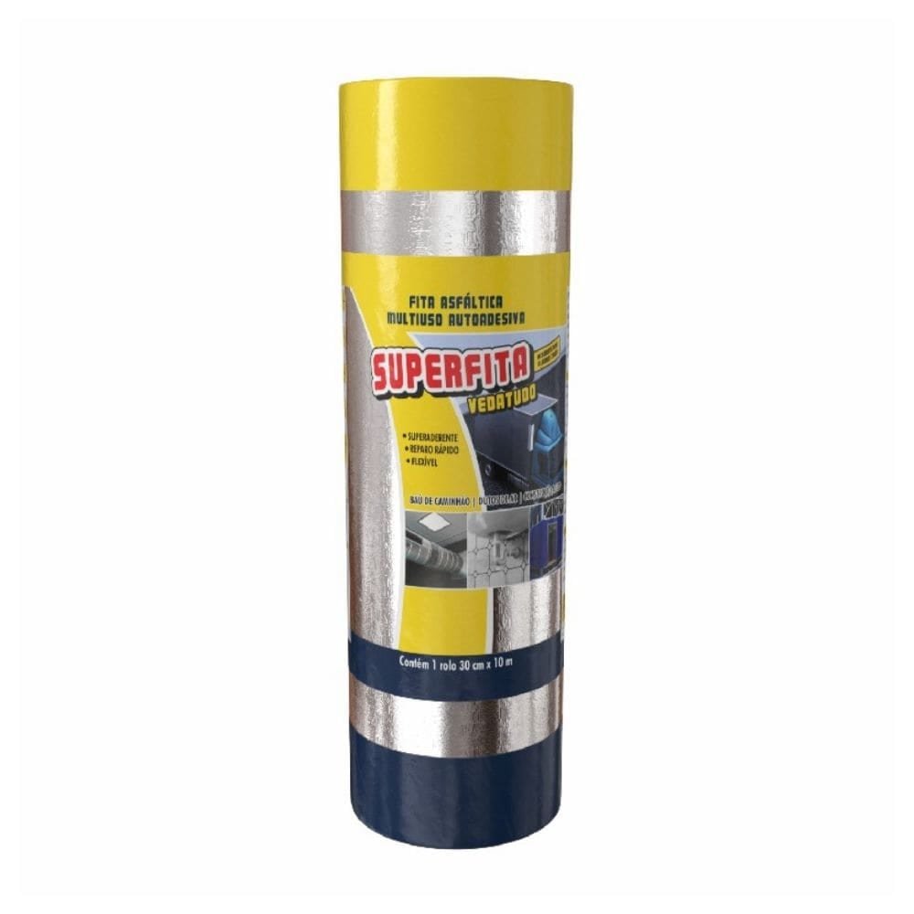 Fita Denver Superfita Aluminizada Autoadesiva 30cmx10m
