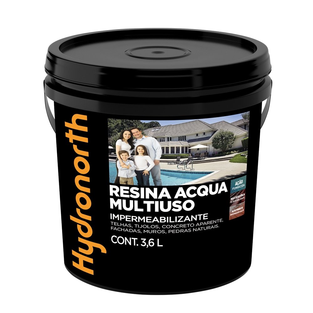 Resina Acqua Multiuso Hydronorth Cerâmica Onix Galão 3,6 Litros